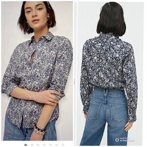 J. Crew Classic Fit Boy Shirt w/Ruffle Liberty London Summer Bloom Size XSmall